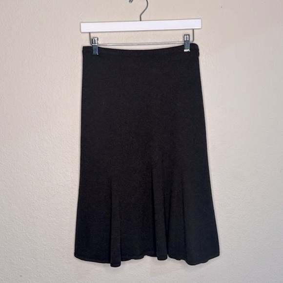 Escada 100% Cashmere Knit A-Line Full Skirt Midi Mermaid Lined Brown EU 42 US M - Picture 1 of 11